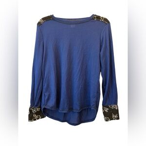 Rampage Blue Top with Black Accents Vintage Y2K Grunge